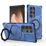 For Samsung Galaxy S24 Ultra 5G J-20 Solid Color MagSafe Magnetic TPU+PC Phone Case(Blue)
