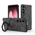 For Samsung Galaxy S25+ 5G J-20 Solid Color MagSafe Magnetic TPU+PC Phone Case(Black)