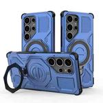 For Samsung Galaxy S25 Ultra 5G J-20 Solid Color MagSafe Magnetic TPU+PC Phone Case(Blue)