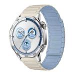 18mm Tri-beads Magnetic Silicone Watch Band(White Fog Blue)