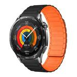 18mm Tri-beads Magnetic Silicone Watch Band(Black Orange)