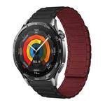 18mm Tri-beads Magnetic Silicone Watch Band(Black Wine Red)
