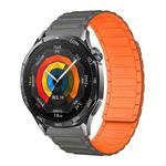 18mm Tri-beads Magnetic Silicone Watch Band(Grey Orange)