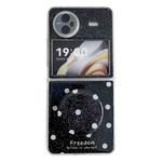 For vivo X Flip Glitter Powder Dots Pattern Phone Case with Holder(Black)