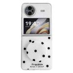 For vivo X Flip Glitter Powder Dots Pattern Phone Case with Holder(White)