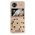 For vivo X Flip Glitter Powder Dots Pattern Phone Case with Holder(Gold)