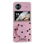 For vivo X Flip Glitter Powder Dots Pattern Phone Case with Holder(Rose Red)