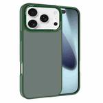 For iPhone 17 Pro Max Kalebol Metal Lens Frame Frosted PC Phone Case(Dark Green)