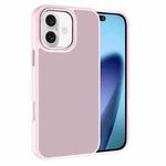 For iPhone 17 Kalebol Metal Lens Frame Frosted PC Phone Case(Pink)