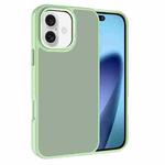 For iPhone 17 Kalebol Metal Lens Frame Frosted PC Phone Case(Matcha Green)