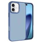 For iPhone 17 Kalebol Metal Lens Frame Frosted PC Phone Case(Sierra Blue)