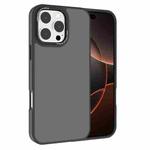 For iPhone 16 Pro Max Kalebol Metal Lens Frame Frosted PC Phone Case(Black)