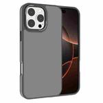 For iPhone 16 Pro Max Kalebol Metal Lens Frame Frosted PC Phone Case(Grey)