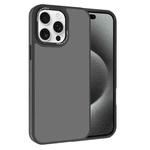 For iPhone 15 Pro Max Kalebol Metal Lens Frame Frosted PC Phone Case(Black)