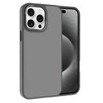 For iPhone 15 Pro Max Kalebol Metal Lens Frame Frosted PC Phone Case(Grey)