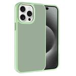 For iPhone 15 Pro Max Kalebol Metal Lens Frame Frosted PC Phone Case(Matcha Green)