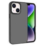 For iPhone 14 Plus Kalebol Metal Lens Frame Frosted PC Phone Case(Black)
