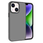 For iPhone 14 Kalebol Metal Lens Frame Frosted PC Phone Case(Grey)