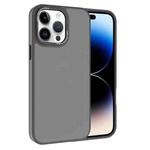 For iPhone 14 Pro Kalebol Metal Lens Frame Frosted PC Phone Case(Grey)