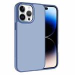 For iPhone 14 Pro Kalebol Metal Lens Frame Frosted PC Phone Case(Sierra Blue)