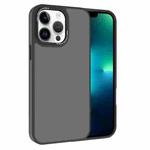 For iPhone 13 Pro Max Kalebol Metal Lens Frame Frosted PC Phone Case(Black)