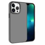 For iPhone 13 Pro Max Kalebol Metal Lens Frame Frosted PC Phone Case(Grey)