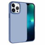For iPhone 13 Pro Max Kalebol Metal Lens Frame Frosted PC Phone Case(Sierra Blue)
