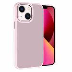 For iPhone 13 Kalebol Metal Lens Frame Frosted PC Phone Case(Pink)