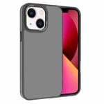 For iPhone 13 Kalebol Metal Lens Frame Frosted PC Phone Case(Grey)