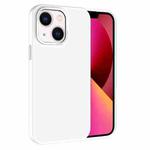 For iPhone 13 Kalebol Metal Lens Frame Frosted PC Phone Case(Frosted White)