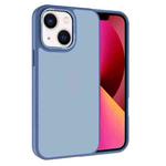 For iPhone 13 Kalebol Metal Lens Frame Frosted PC Phone Case(Sierra Blue)