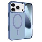 For iPhone 17 Pro Max Kalebol Metal Lens Frame MagSafe Frosted PC Phone Case(Sierra Blue)
