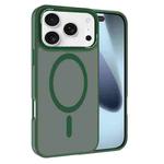 For iPhone 17 Pro Kalebol Metal Lens Frame MagSafe Frosted PC Phone Case(Dark Green)