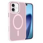 For iPhone 17 Kalebol Metal Lens Frame MagSafe Frosted PC Phone Case(Pink)