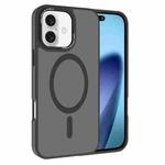 For iPhone 17 Kalebol Metal Lens Frame MagSafe Frosted PC Phone Case(Black)