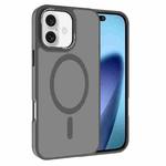 For iPhone 17 Kalebol Metal Lens Frame MagSafe Frosted PC Phone Case(Grey)