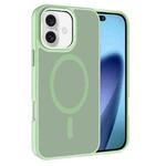 For iPhone 17 Kalebol Metal Lens Frame MagSafe Frosted PC Phone Case(Matcha Green)
