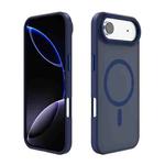 For iPhone 17 Air Kalebol Metal Lens Frame MagSafe Frosted PC Phone Case(Navy Blue)