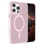For iPhone 16 Pro Max Kalebol Metal Lens Frame MagSafe Frosted PC Phone Case(Pink)