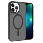 For iPhone 13 Pro Max Kalebol Metal Lens Frame MagSafe Frosted PC Phone Case(Black)