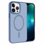 For iPhone 13 Pro Max Kalebol Metal Lens Frame MagSafe Frosted PC Phone Case(Sierra Blue)