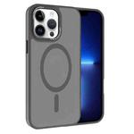 For iPhone 13 Pro Kalebol Metal Lens Frame MagSafe Frosted PC Phone Case(Grey)
