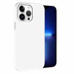 For iPhone 13 Pro Kalebol Metal Lens Frame MagSafe Frosted PC Phone Case(Frosted White)