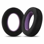 2pcs Snap-on Weaving Mesh Replacement Earpads For Sennheiser HD650 / HD660 S / HD600 / HD6XX / HD58X / HD580 / HD565 / HD545 / HD535(Black Purple)