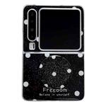 For Huawei Pura X Glitter Powder Dots Pattern Phone Case with Holder(Black)