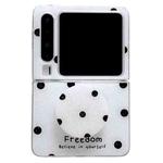 For Huawei Pura X Glitter Powder Dots Pattern Phone Case with Holder(White)