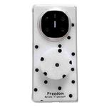 For Huawei Mate X6 Glitter Powder Dots Pattern Phone Case with Holder(White)