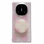 For Huawei Mate X6 Glitter Powder Dots Pattern Phone Case with Holder(Pink)