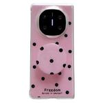 For Huawei Mate X6 Glitter Powder Dots Pattern Phone Case with Holder(Rose Red)