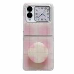 For Huawei Nova Flip Glitter Powder Dots Pattern Phone Case with Holder(Pink)